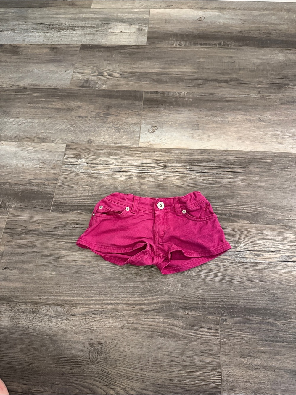 Liv a Little Girls' Pink Cotton Denim Shorts